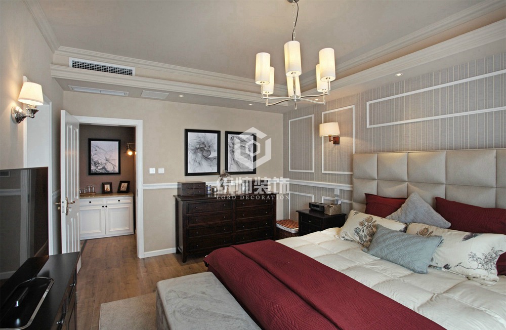 普陀区西江花园250平方美式风格复式卧室装修效果图