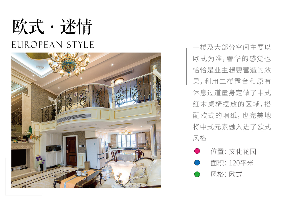 杨浦区文化花园120平方欧式风格复式客厅装修效果图