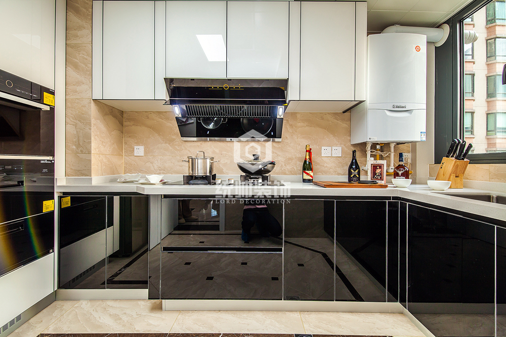 徐汇区东方巴黎140平方现代简约风格三室户厨房装修效果图