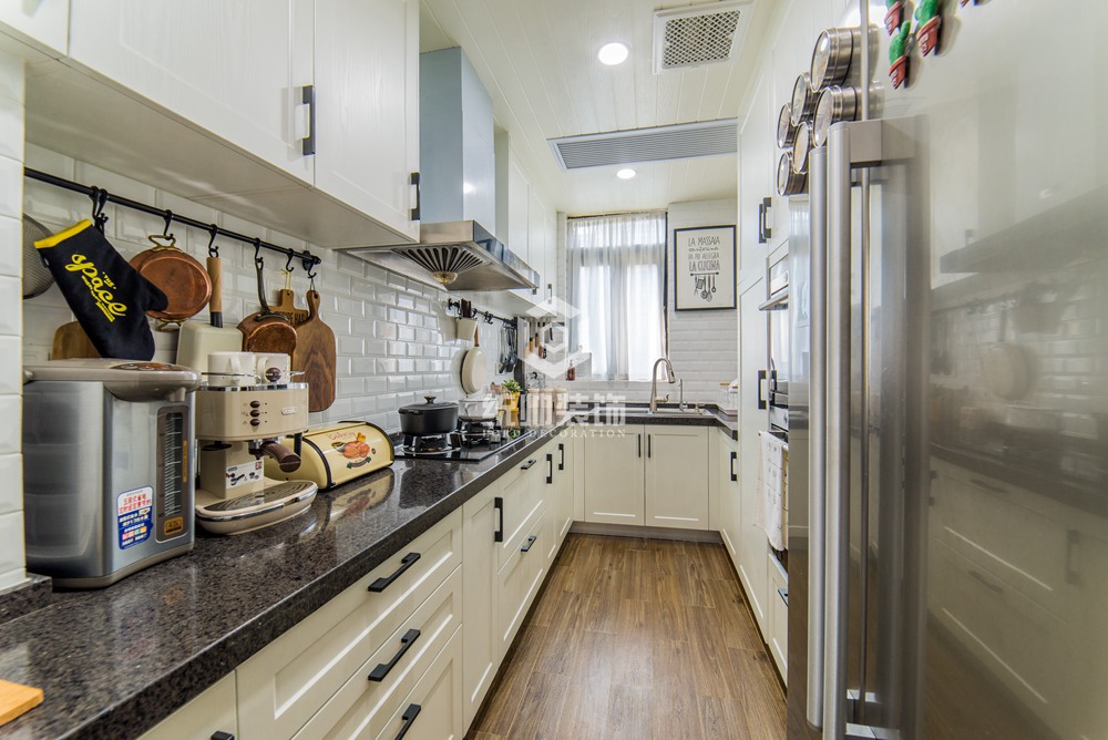 嘉定区香溢澜庭149平方简美风格复式厨房装修效果图