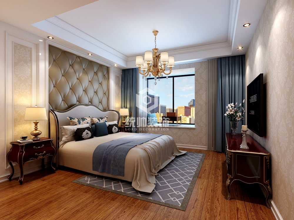 宝山区中环国际100平方欧式风格3室2厅2卫卧室装修效果图