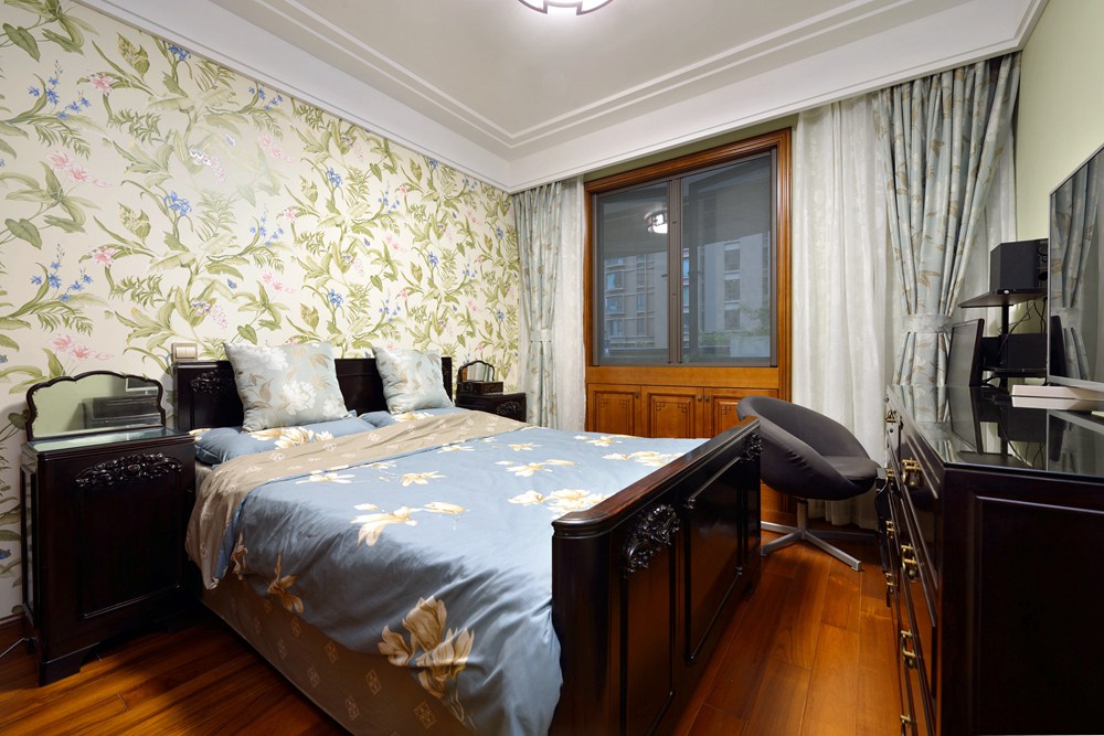 浦东新区上海绿城140平中式卧室装修效果图