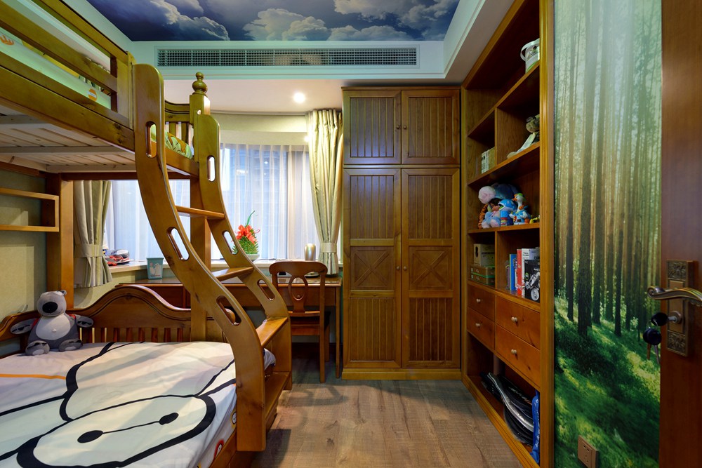 浦东新区上海绿城140平方中式风格3室2厅2卫儿童房装修效果图