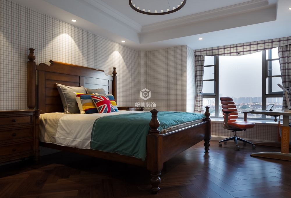 宝山区中环国际118平美式卧室装修效果图