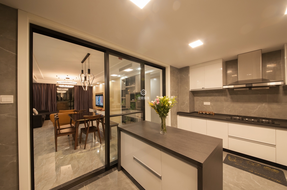 杨浦区硕和苑160平方现代简约风格三室两厅厨房装修效果图