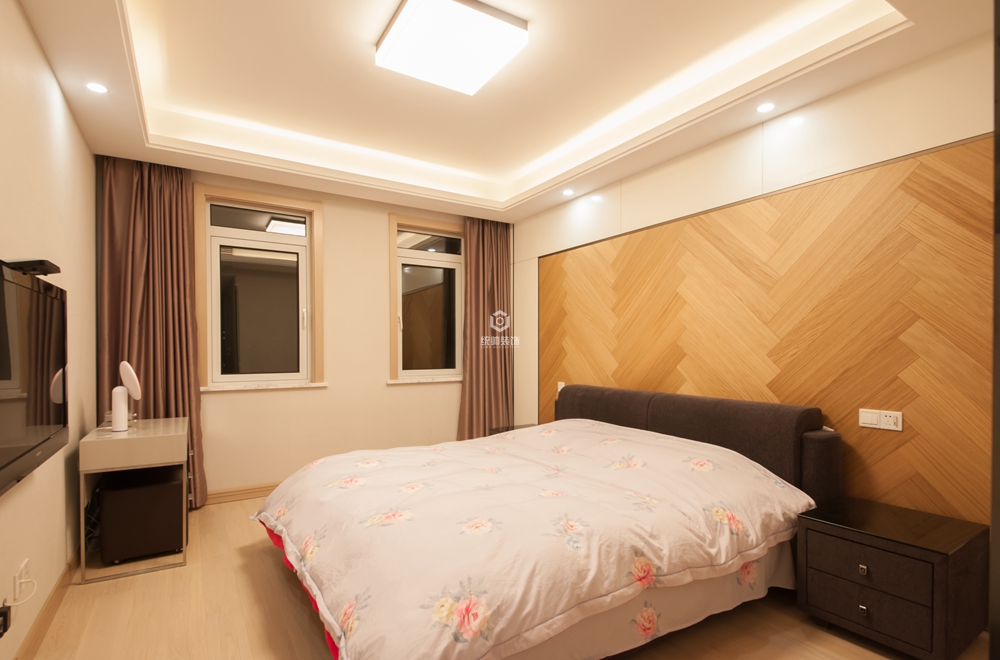 杨浦区160平现代简约风格三室两厅装修效果图