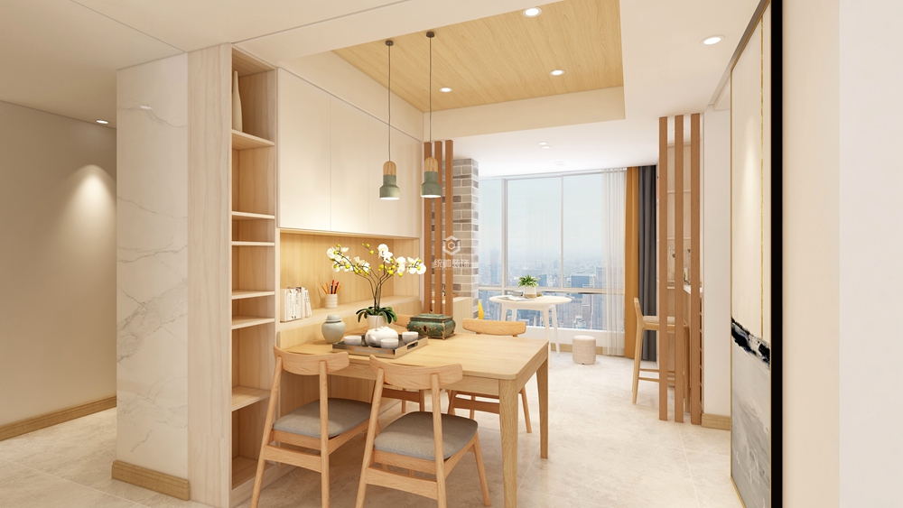 浦东新区浮华散尽未来域118平方现代简约风格四室两厅餐厅装修效果图