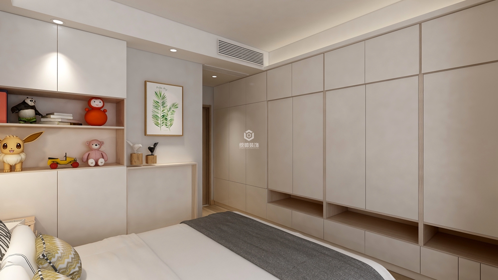 浦东新区浮华散尽未来域118平方现代简约风格四室两厅卧室装修效果图