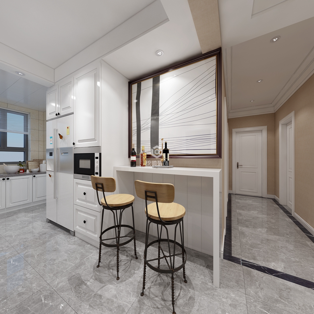 松江区名士豪庭115平方简美风格三室两厅厨房装修效果图