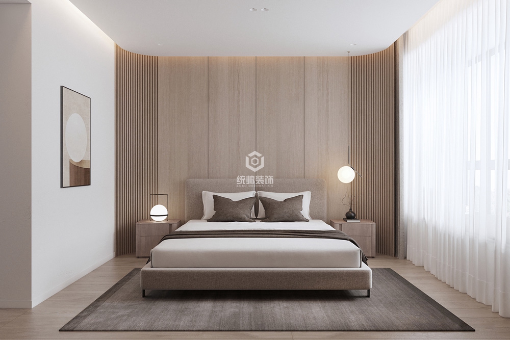 宝山区金地天地云墅140平方现代简约风格复式卧室装修效果图