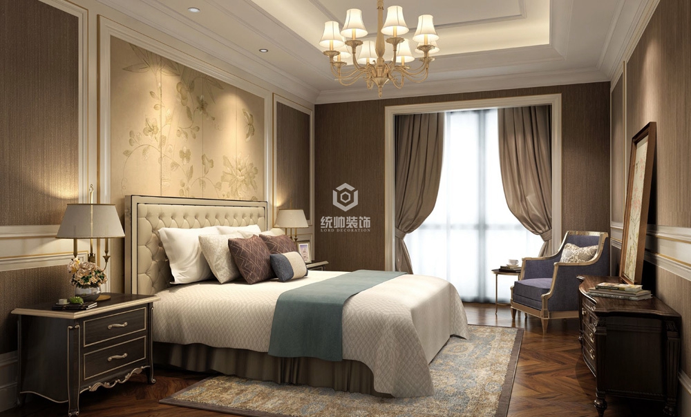 浦东新区御珑宫廷278平方法式风格复式卧室装修效果图
