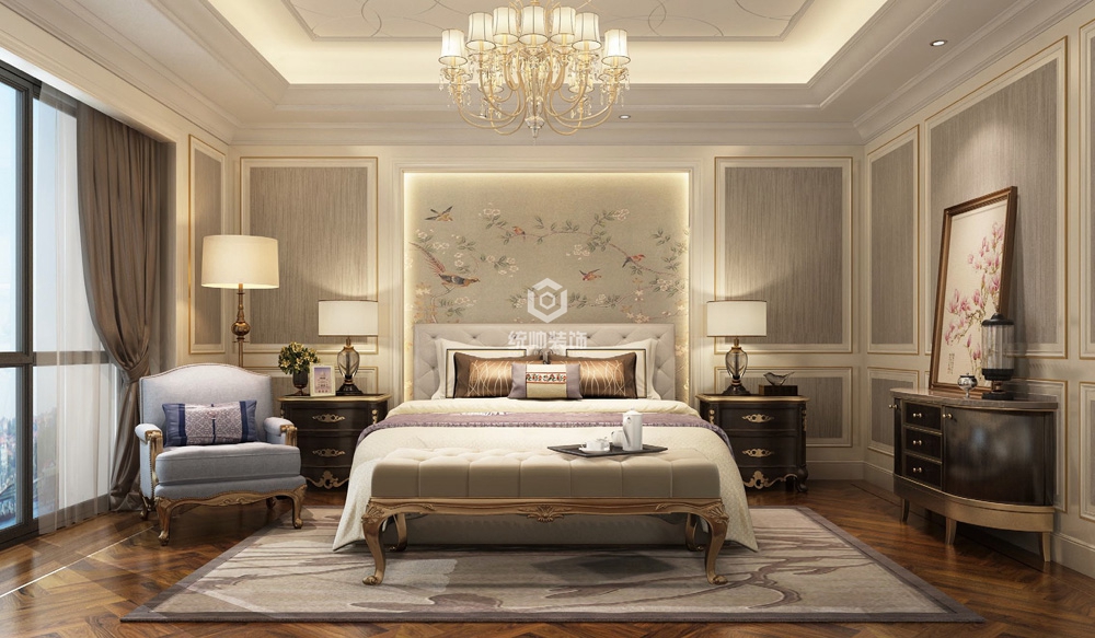 浦东新区御珑宫廷278平方法式风格复式卧室装修效果图
