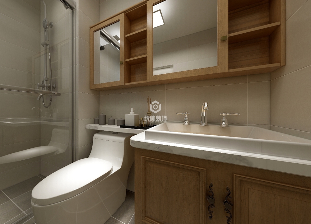 浦东新区证大家园80平方北欧风格两室两厅卫生间装修效果图