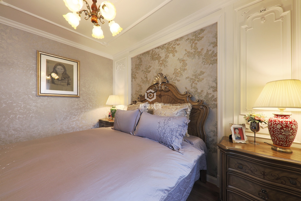 长宁区海富公寓99平方欧式风格两室两厅卧室装修效果图