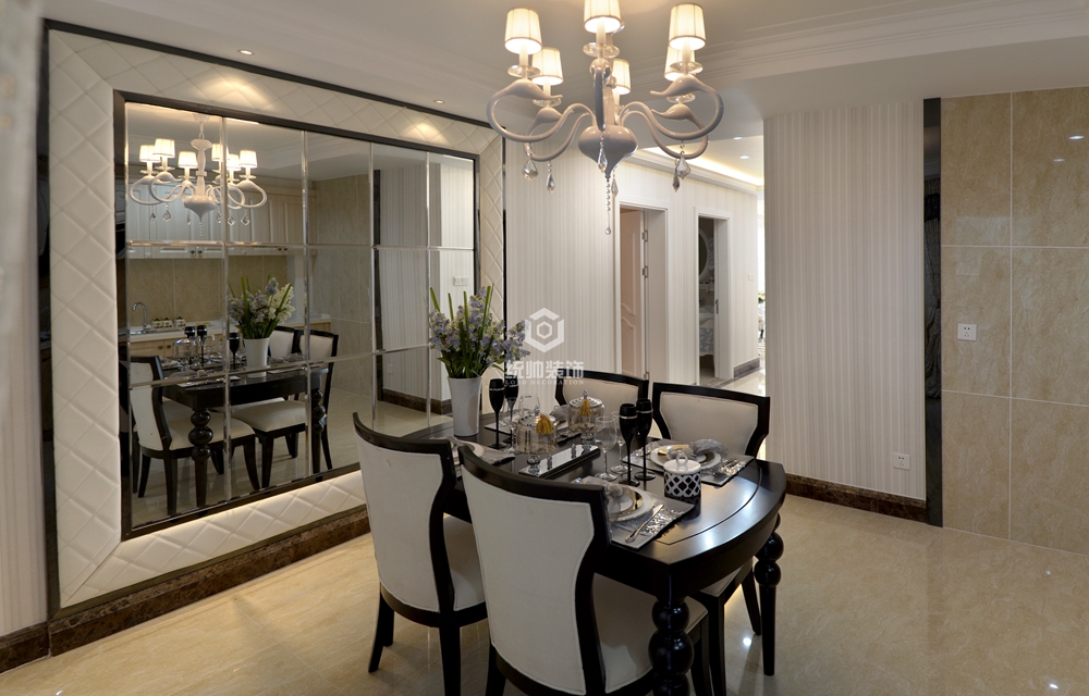 杨浦区盛世豪庭130平方新古典风格三室两厅餐厅装修效果图