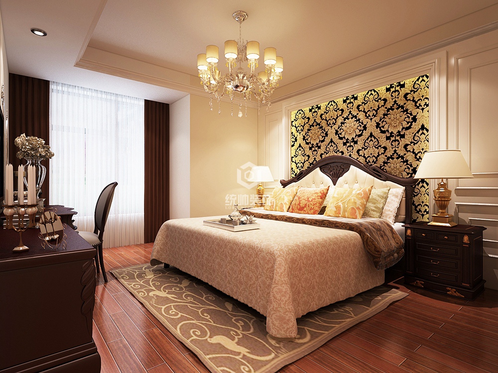 杨浦区保利香槟苑130平方简欧风格3室2厅2卫卧室装修效果图