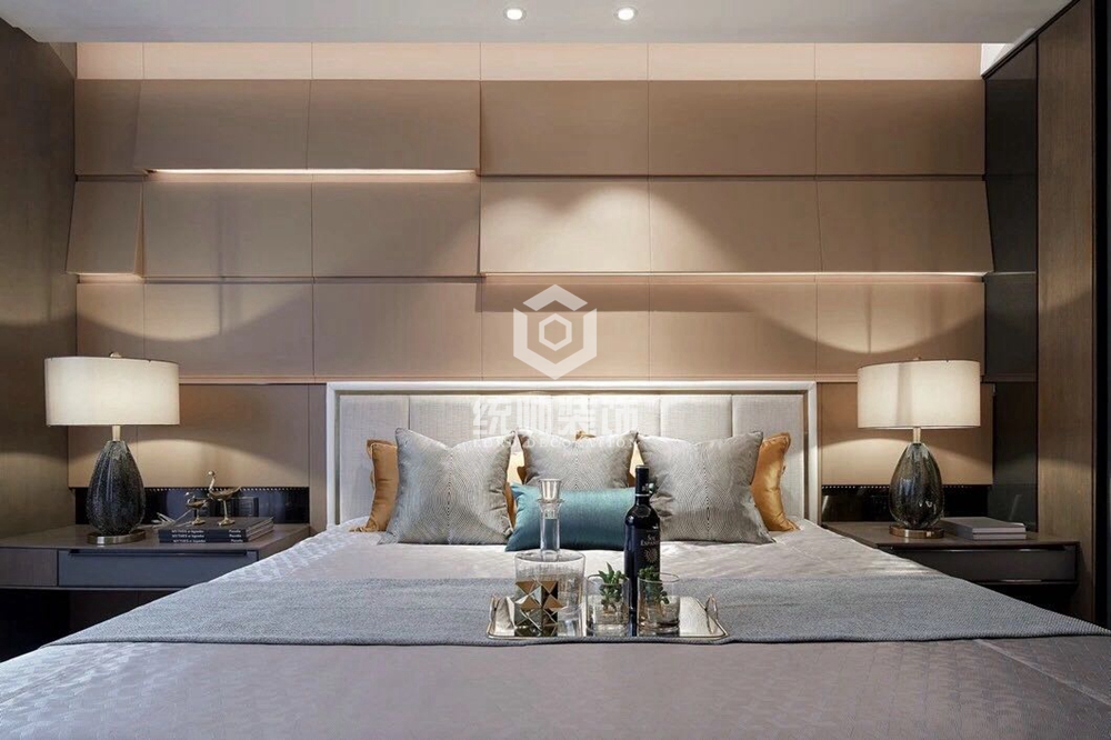 浦东新区北上海至尊185平新中式卧室装修效果图