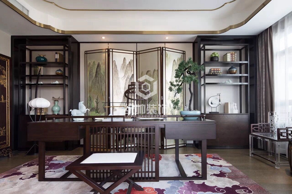 浦东新区北上海至尊320平方新中式风格5房3厅4卫2厨书房装修效果图