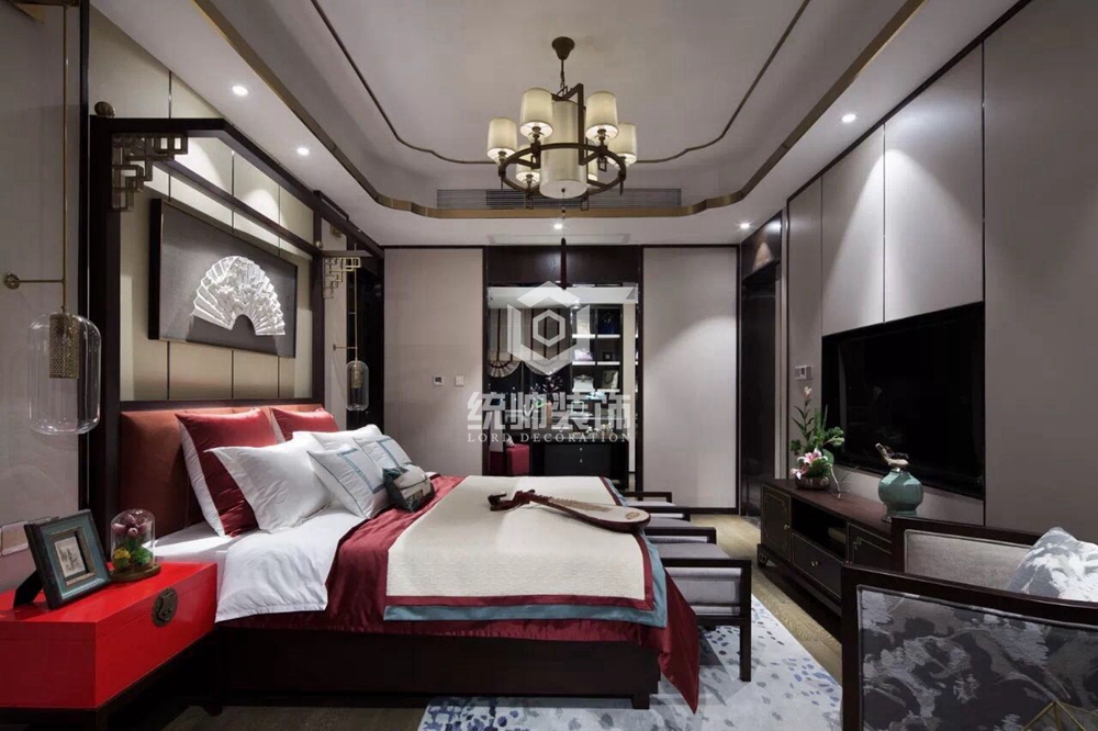 浦东新区北上海至尊320平新中式卧室装修效果图