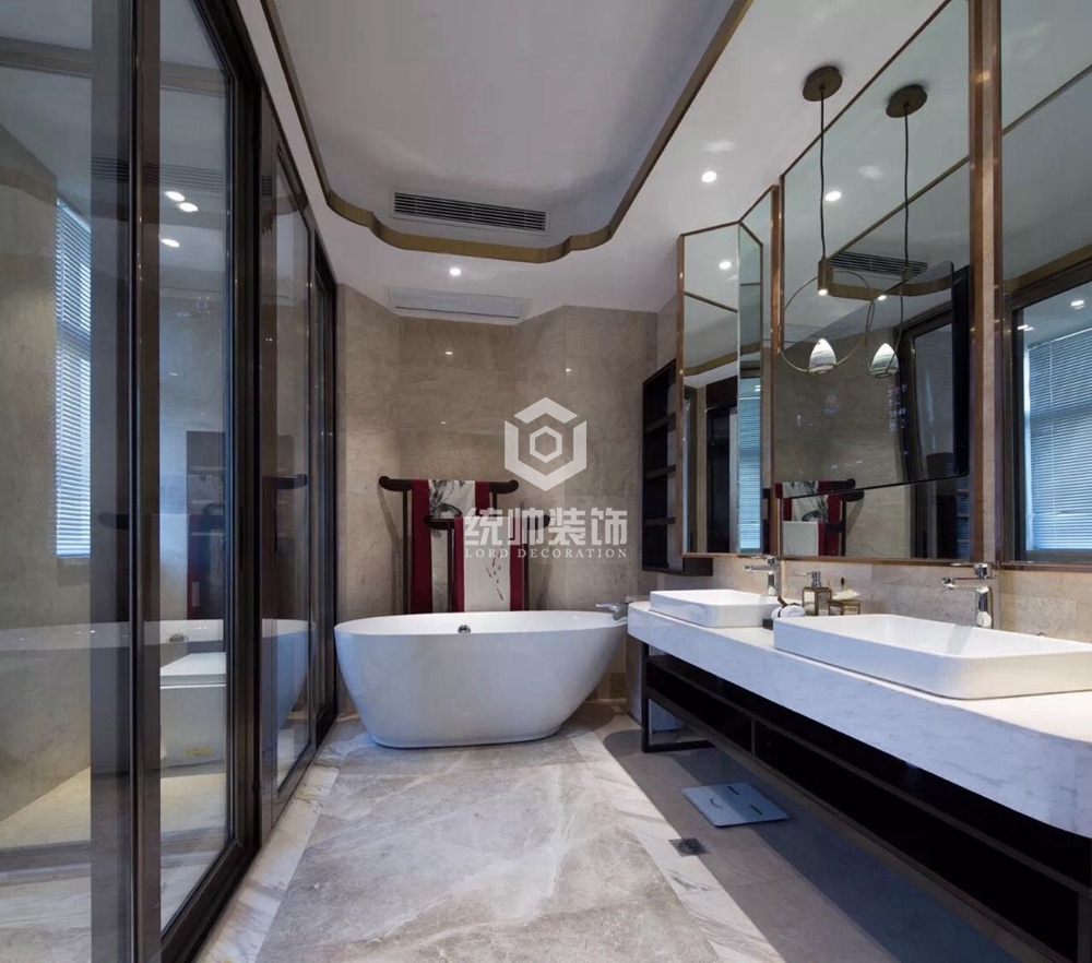 浦东新区北上海至尊320平方新中式风格5房3厅4卫2厨卫生间装修效果图