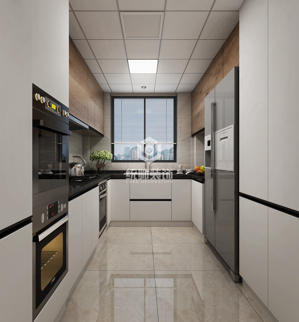 嘉定区嘉宝梦之湾360平方现代简约风格联排别墅厨房装修效果图