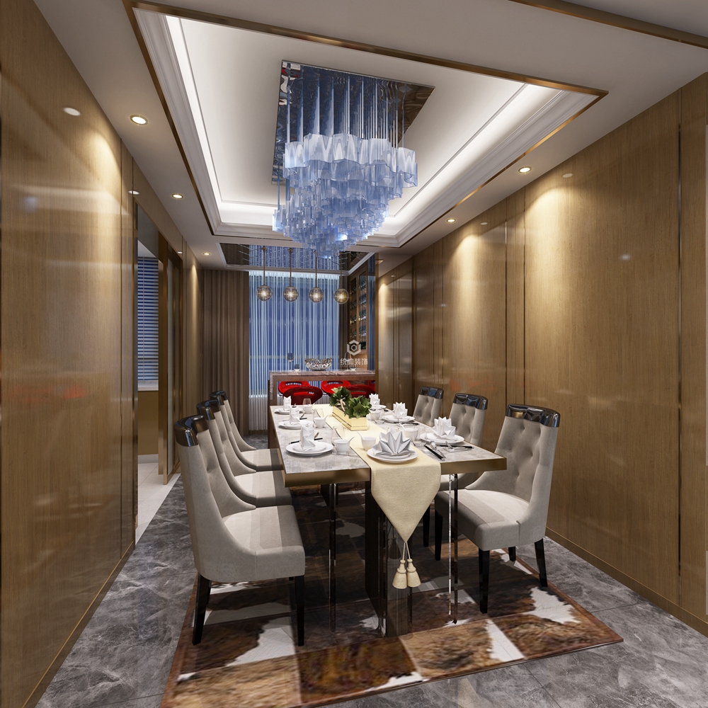 宝山区中环国际120平方简欧风格3室2厅2卫餐厅装修效果图