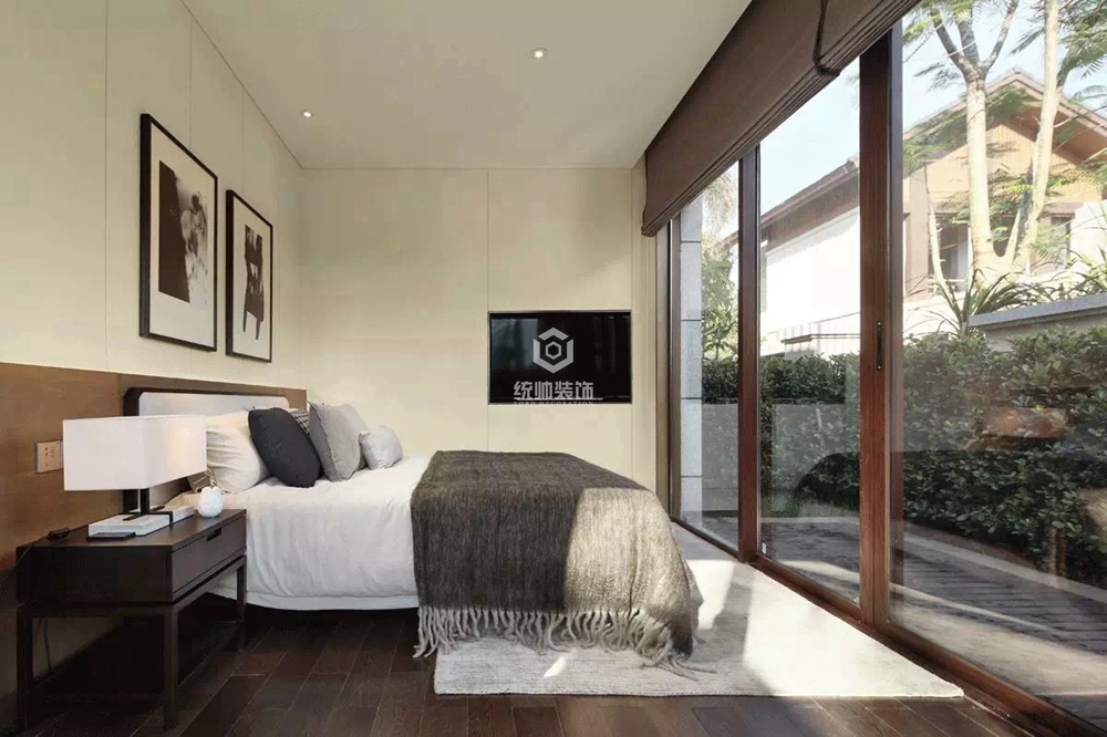 嘉定区安亭莱茵郡200平方新中式风格别墅卧室装修效果图