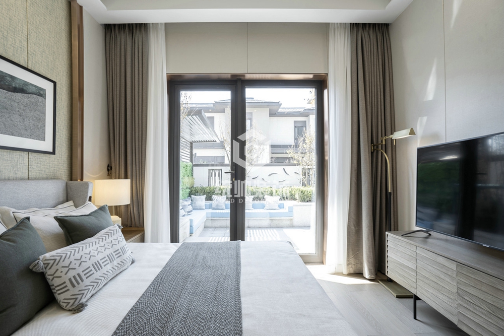浦东新区北上海至尊200平方新中式风格5房2厅3卫卧室装修效果图