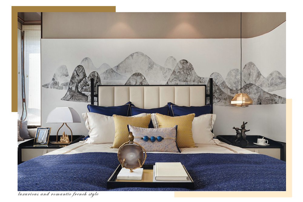 浦东新区名门世家160平新中式卧室装修效果图
