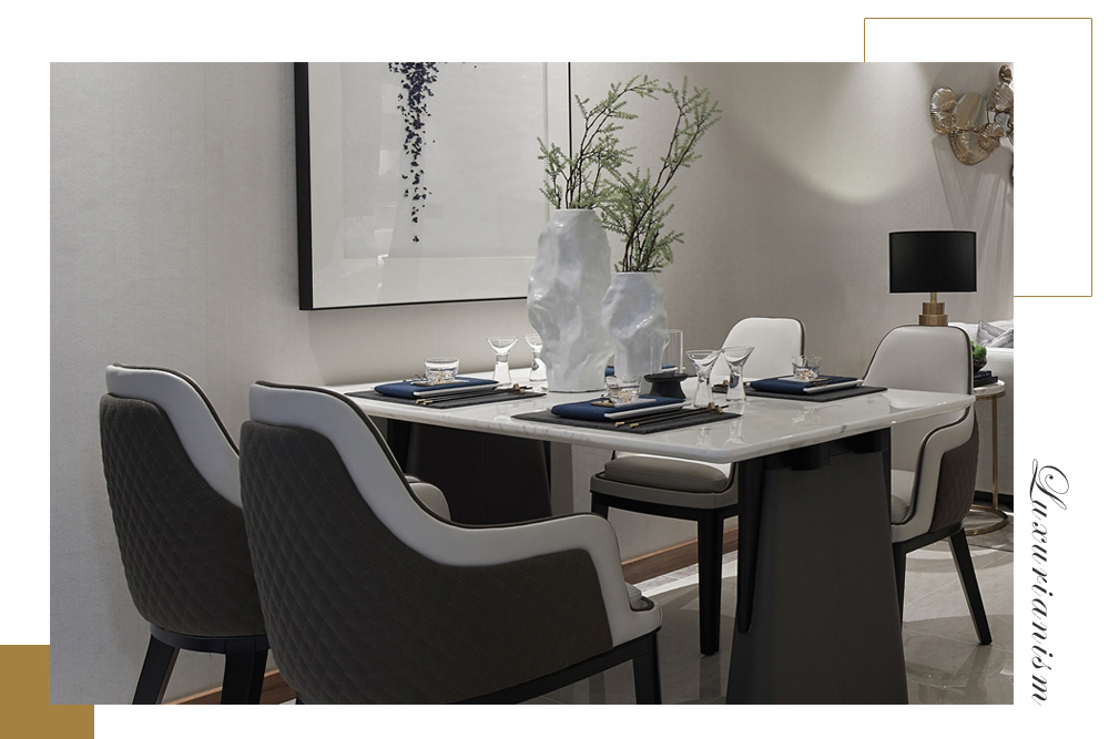 浦东新区名门世家85平方现代简约风格3室2厅餐厅装修效果图