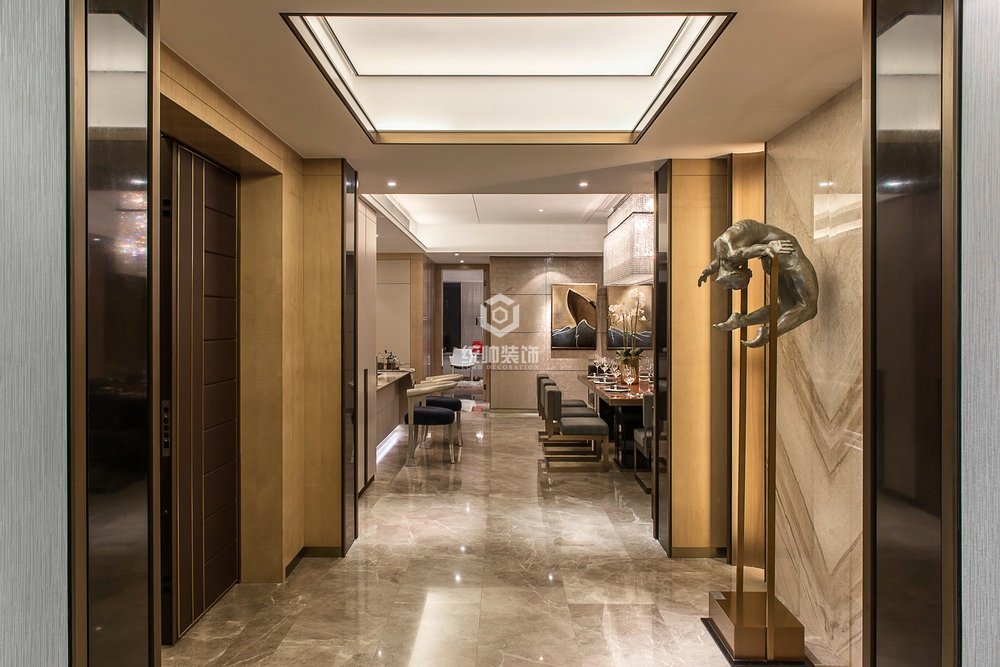 浦东新区名士豪庭310平方现代简约风格复式走廊装修效果图