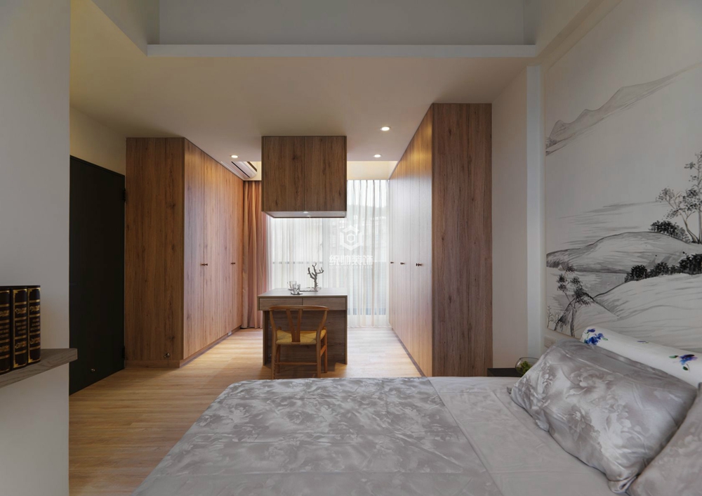 青浦区西郊半岛170平方新中式风格复式卧室装修效果图