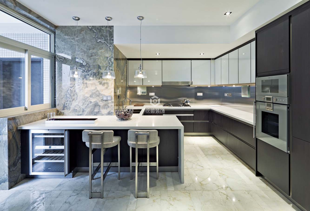 浦东新区盛世名门250平方现代简约风格复式厨房装修效果图