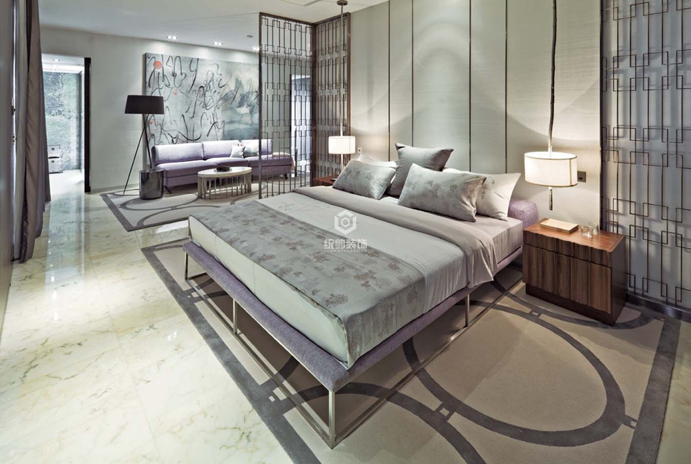 浦东新区盛世名门250平方现代简约风格复式卧室装修效果图