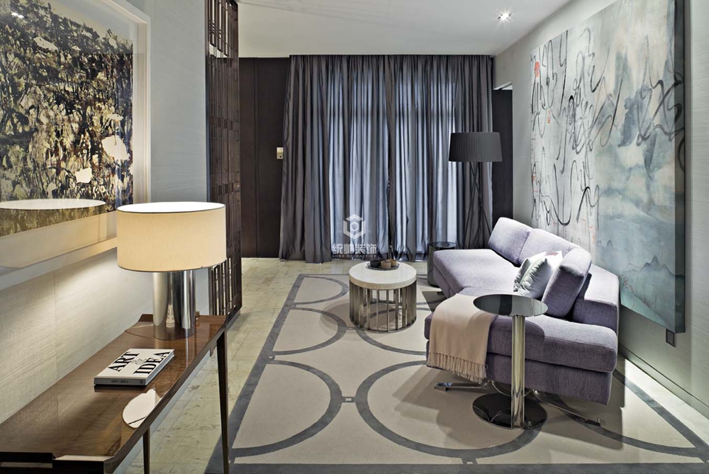 浦东新区盛世名门250平方现代简约风格复式休闲室装修效果图