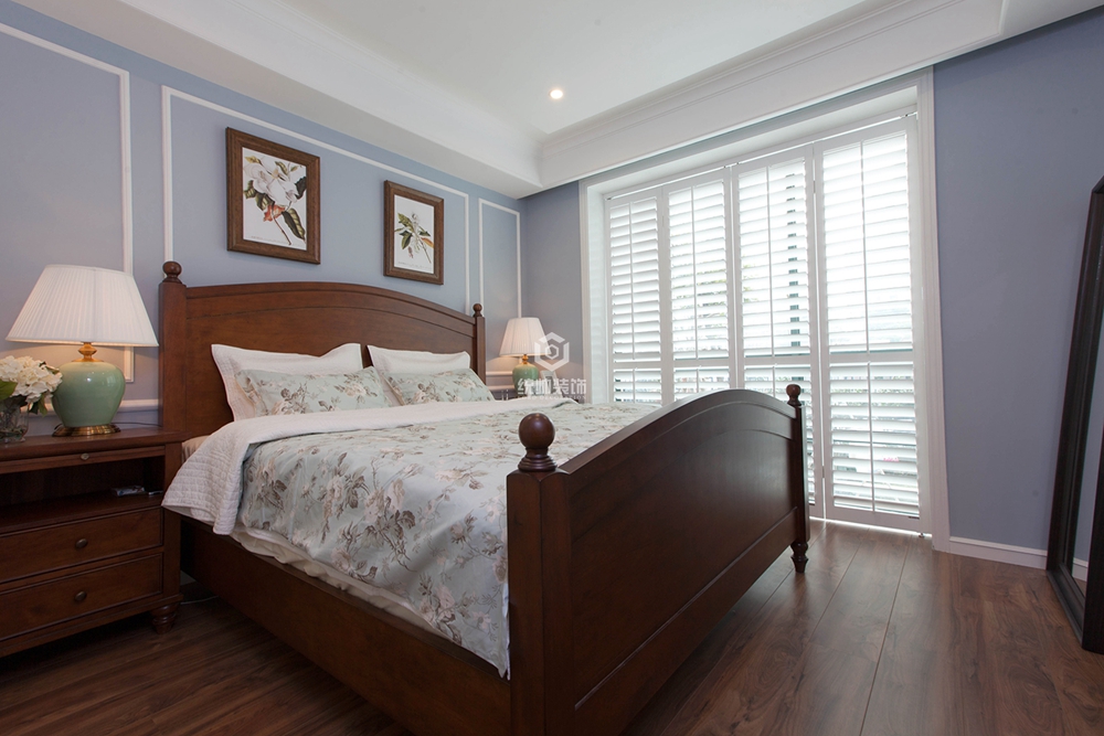 普陀区世纪同乐140平方美式风格复式卧室装修效果图