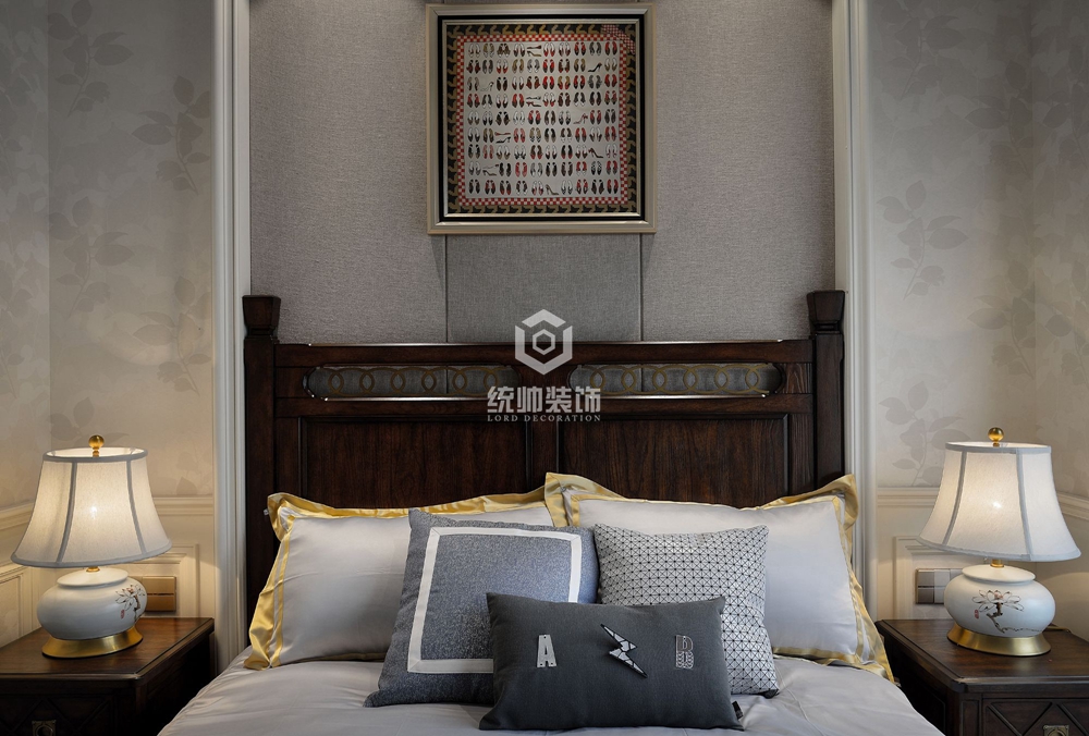 浦东新区森兰名轩330平方美式风格别墅卧室装修效果图