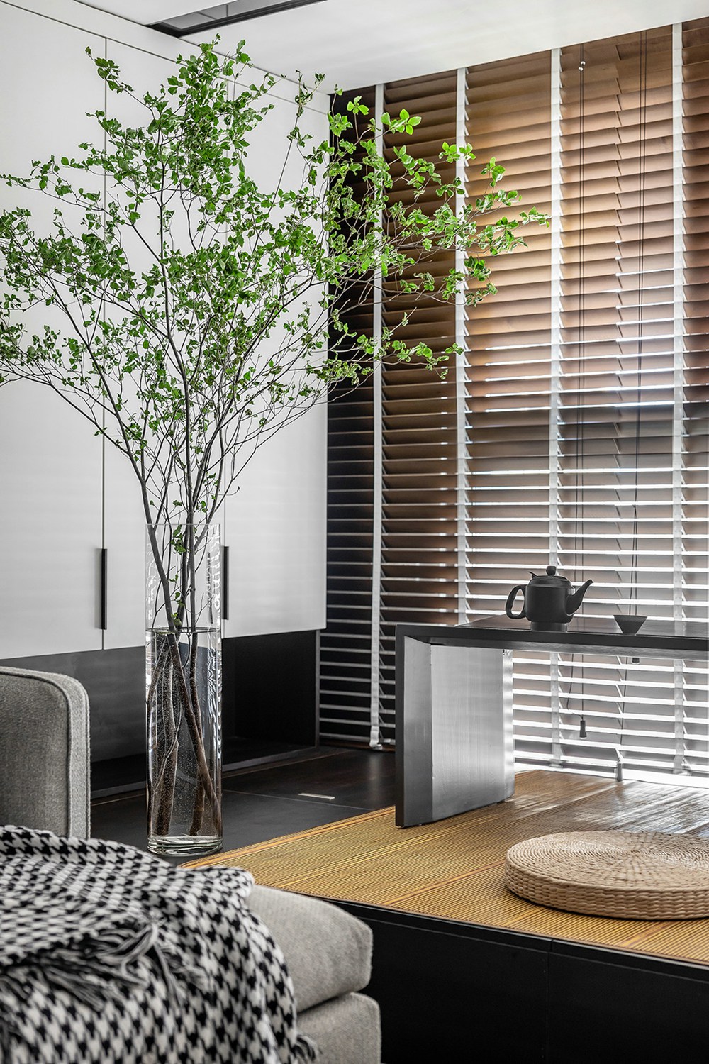 寶山區環綠國際95平現代簡約客廳裝修效果圖