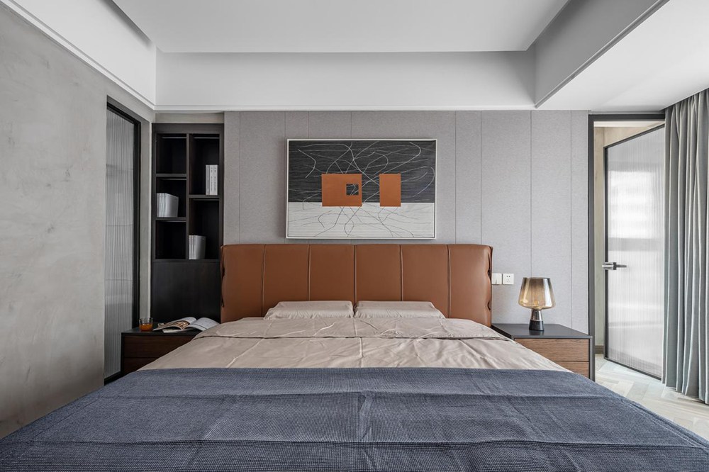 宝山区环绿国际95平方现代简约风格3室2厅2卫卧室装修效果图