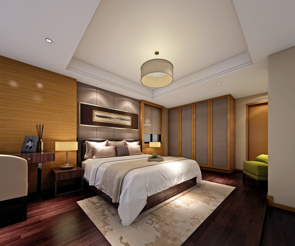 黄浦区徜徉138平方现代简约风格三室两厅卧室装修效果图