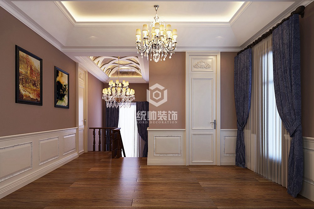 青浦区赫菲庄园380平方欧式风格别墅走廊装修效果图