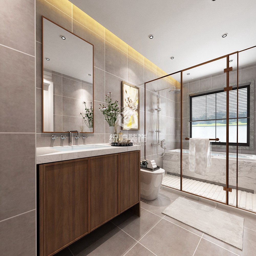 宝山区中环国际93平方简美风格两室两厅卫生间装修效果图