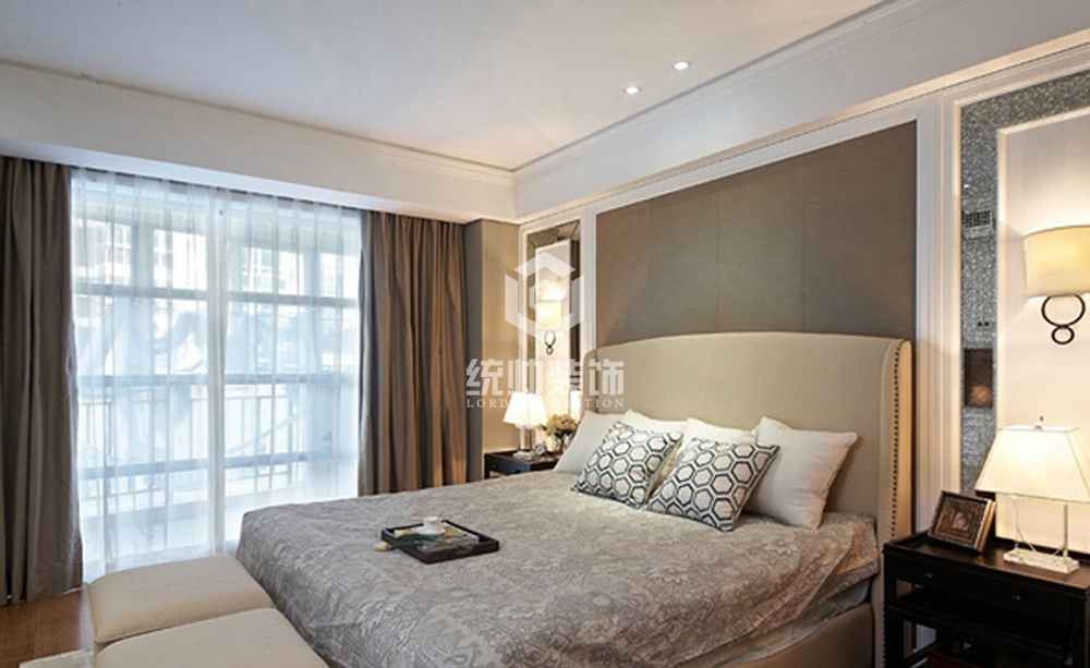 宝山区保利叶上海80平方现代简约风格两室两厅卧室装修效果图