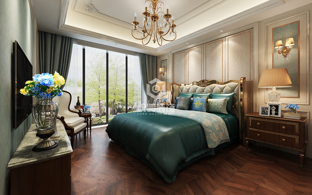 黃浦區金色家園160平法式臥室裝修效果圖