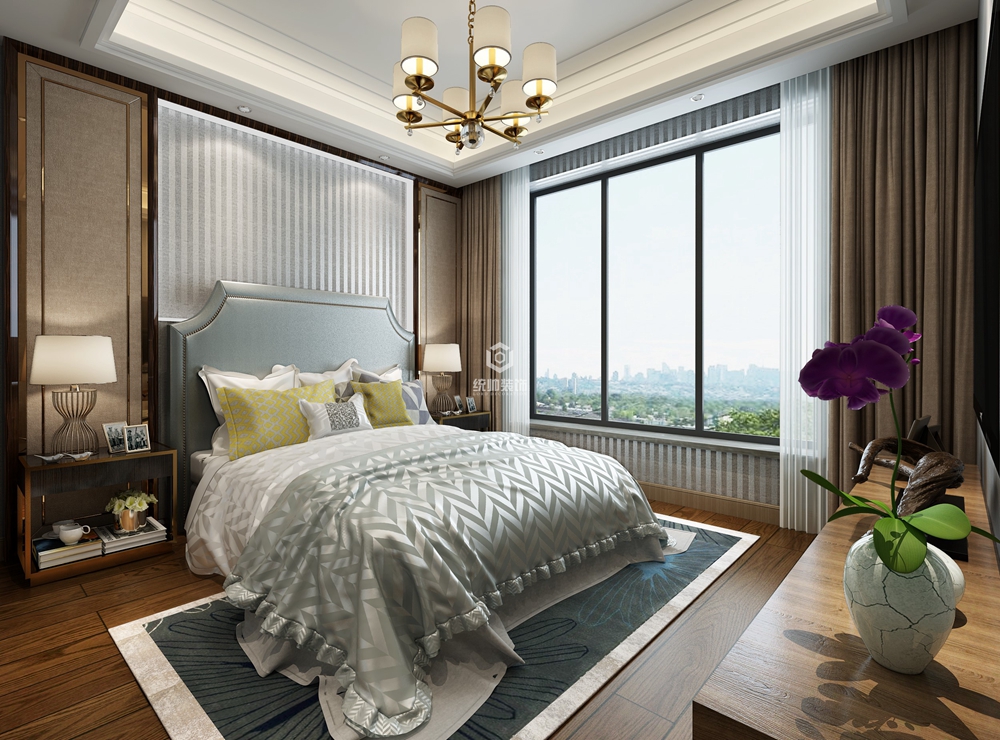 徐汇区尚汇豪庭184平方现代简约风格大平层卧室装修效果图
