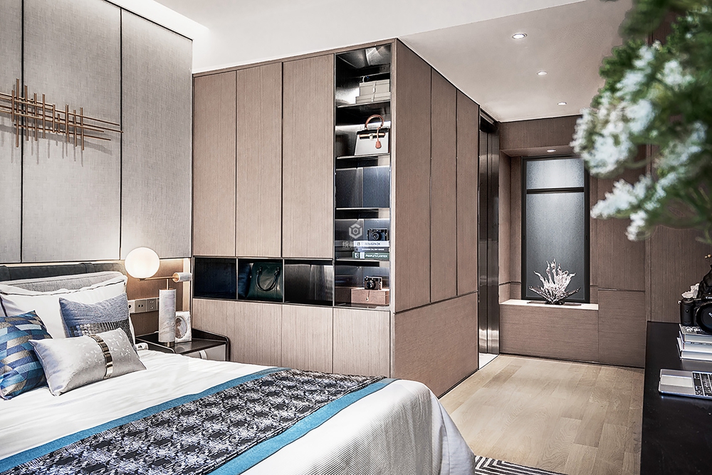 宝山区中环国际120平方现代简约风格三房二厅卧室装修效果图