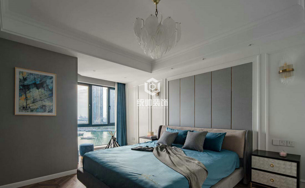 浦东新区东方城市豪庭165平方混搭风格大平层卧室装修效果图