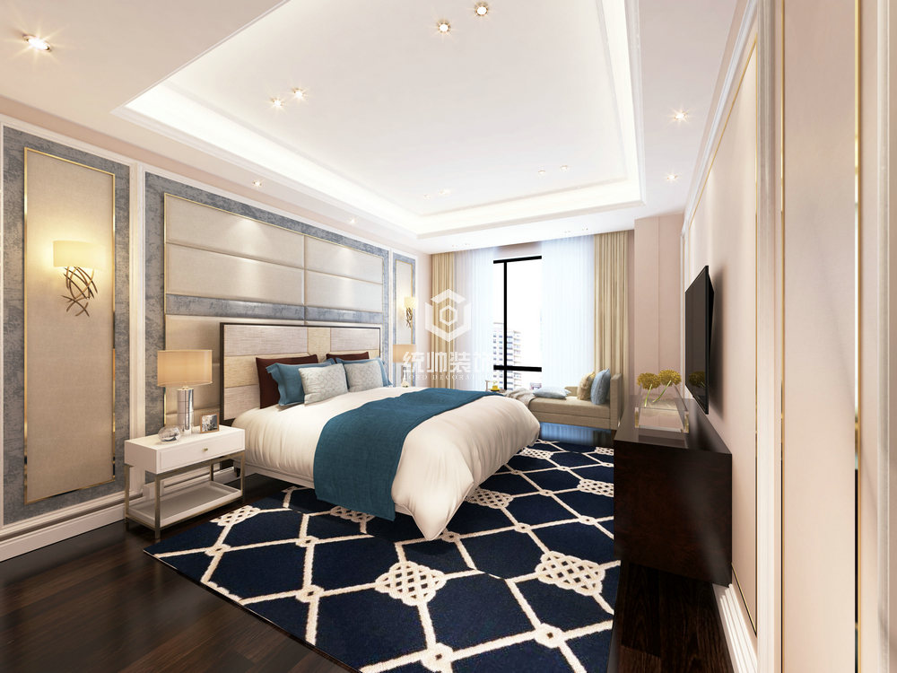 浦东新区东方城市豪庭140平方新古典风格大平层卧室装修效果图
