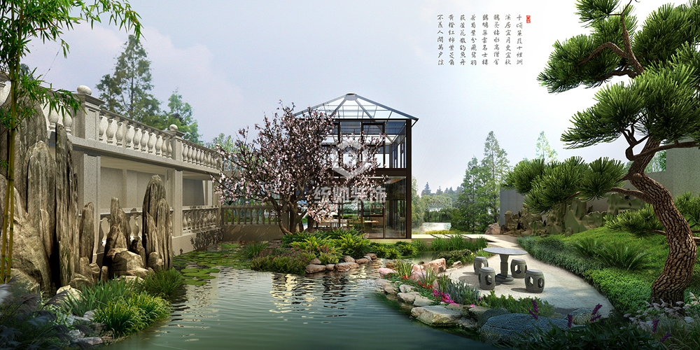 普陀区山湖御景8号780平方新中式风格独栋别墅其他区域装修效果图