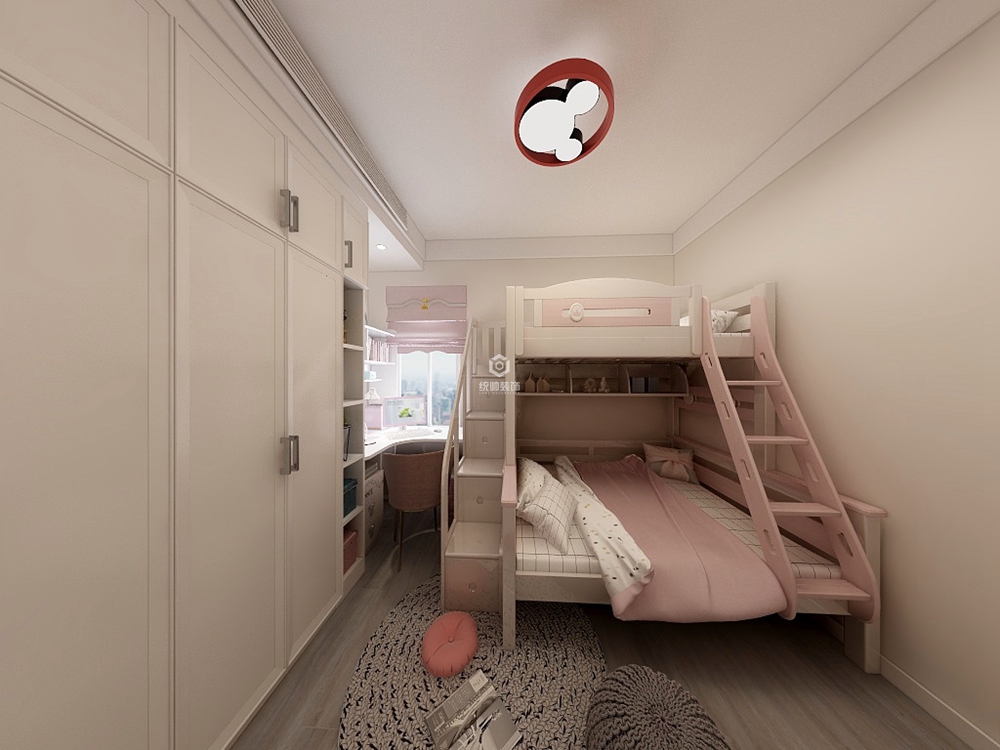 浦东新区恒福家园90平方北欧风格两房一厅儿童房装修效果图